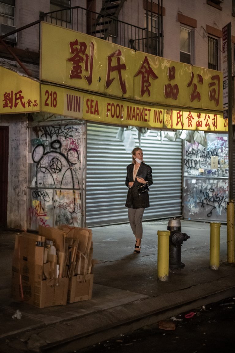 Woman Walking in Chinatown, NYC