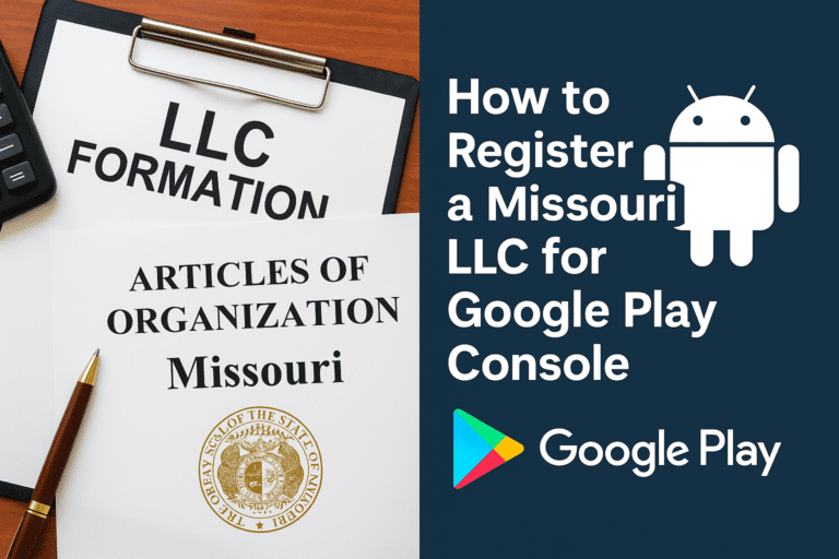 How to Register a Missouri LLC for Google Play Console and Publish Apps as a Business