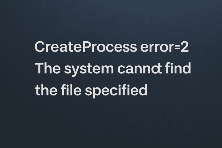Fixing CreateProcess error=2: The system cannot find the file specified in Java