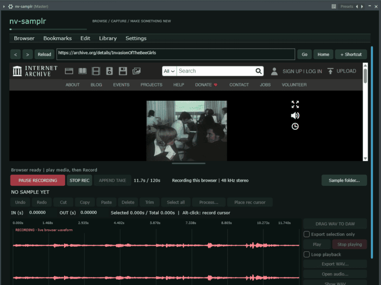 nv-samplr: Free Browser Audio Sampler VST3 for Windows